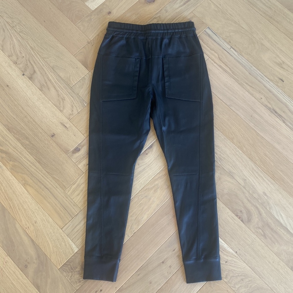 Manning Cartell Leather Drawstring Joggers - Cargo Pants black - USA size 4 - Picture 3 of 10